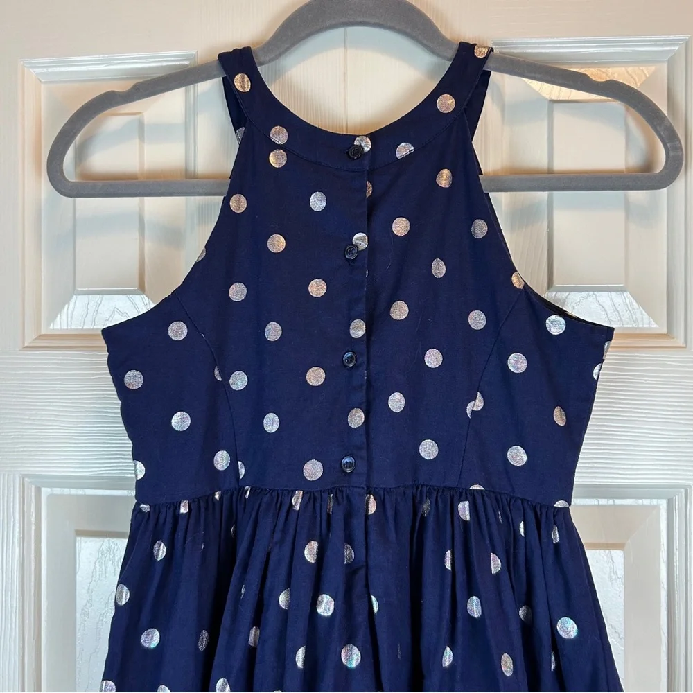 Gymboree Blue Polka Dot Linen Dress